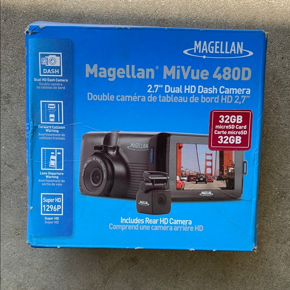 Magellan Outdoors MiVue 480D 2.7" Dual HD Dash Camera - Black